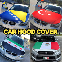Housse de capot de voiture marocaine personnalisée avec drapeau, en tissu élastique imprimé, drapeau de capot moteur et housse de rétroviseur universels