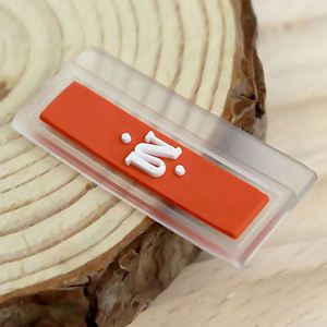 Custom Logo 3D Soft Heat Press Transfer <b>Transparent</b> Silicone Beanie PVC Rubber Patches <b>Labels</b> with Velcro for Hats - Product Image 3