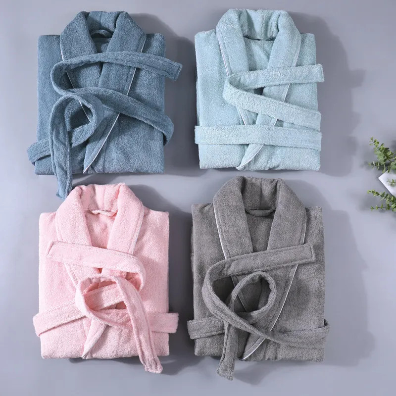 Roupões de banho de toalha branca, pijama feminino spa