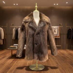 Veste parka en fourrure pour homme, design classique personnalisé, grande taille, imperméable, réversible, épaisse, pour l'hiver - Product Image 3