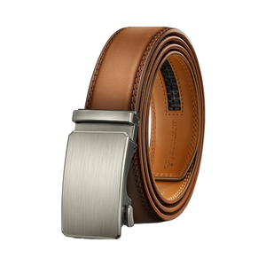 उच्च अंत कस्टम लोगो स्टील रैचेट बकल समायोज्य चमड़े की पैंट - Product Image 1