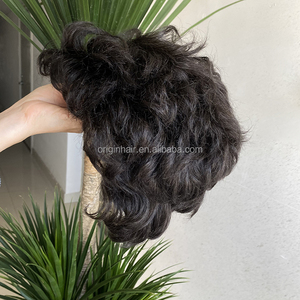 Perruque de remplacement <span class=keywords><strong>pour</strong></span> hommes en <span class=keywords><strong>cheveux</strong></span> humains naturels noirs indiens 100% réels, système de perruque en dentelle HD en polyuréthane, vague - Product Image 2