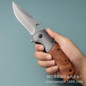 Navaja Plegable con Mango de Madera de Palisandro para Supervivencia al Aire Libre, Camping, Táctica, EDC, Hoja de Alta Dureza 3Cr13, Dropshipping Shopify - Product Image 6