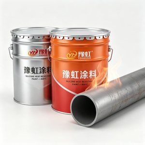Pintura <span class=keywords><strong>de</strong></span> Silicona Yuhong <span class=keywords><strong>para</strong></span> Altas Temperaturas, Fuerte Adhesión, Secado Rápido, Fácil Aplicación <span class=keywords><strong>para</strong></span> <span class=keywords><strong>Metal</strong></span>, Anticorrosión - Product Image 1