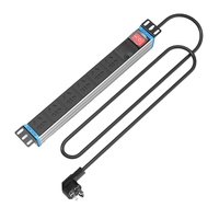 Gabinete de servidor de sala de datos Fuente de alimentación 27U 42U 47U Rack PDU 6 8 10 vías 10A 16A Enchufe universal UE AU EE. UU. Adaptador