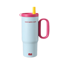 Nuevo Vaso Térmico de Acero Inoxidable con Aislamiento al Vacío, con Pajita, Gran Capacidad, Portátil, para Auto