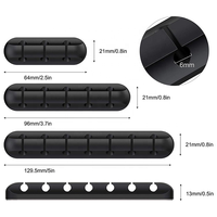 Soportes de Clip de Cable de silicona, autoadhesivos, gestión de Cables bien organizada
