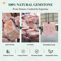 Îlot de cuisine miniature personnalisé en quartz rose massif avec évier intégré