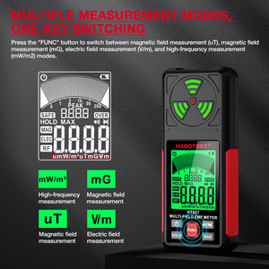 Medidor Magnético y de EMF Multifuncional Habotest HT627 1v/m-1999v/m con Pantalla LCD, Tiempo de Respuesta de 0.5s, Máx./Mín. - Product Image 5