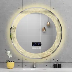 Luxe Led Smart Bad Spiegel Verlicht Muur Gemonteerde Badkamer Spiegel Licht Touch Sensor Gemakkelijk Opknoping Installatie Huis Slaapkamer
