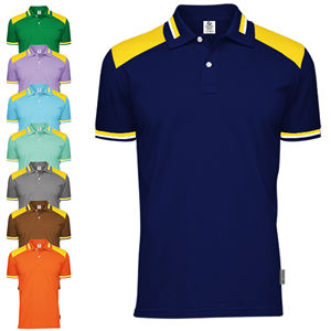 Polo classique en coton respirant à manches courtes, col classique, pour homme et femme - Product Image 1