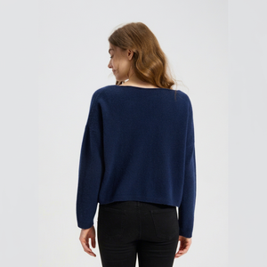<b>Women's</b> Knitted Crew Neck <b>Cardigan</b> Casual Winter Wear 100% Pure Cashmere - Product Image 5