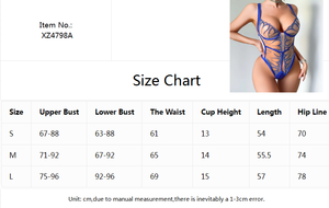 Chuangerm en stock Nouveauté 2026 Lingerie Teddy sexy à décolleté plongeant, brodée, avec empiècements en maille transparente, armatures et effet gainant - Product Image 6