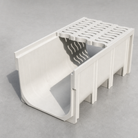 Caniveau de drainage en fibre de verre pour lavage de voitures, sols agricoles, eaux usées d'usines chimiques, grille antidérapante, drain de tranchée en PRV