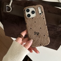 Koleksi Kain Beludru Retro Mewah Musim Gugur dan Musim Dingin Cocok untuk Casing Ponsel IPhone17Promax iPhone 16 Modis 15 14 13