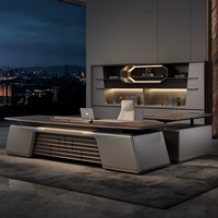 Bureau de direction moderne haut de gamme en MDF, design modulaire avec tiroir de rangement, mobilier de bureau