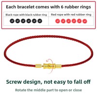 Cordon ultra-fin XD pour la création de bijoux, fil d'acier tressé rouge imperméable de 1,5 mm pour la pose de perles et petits pendentifs en or.
