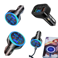 Chargeur de voiture USB-C multi-ports PD 30W tendance avec affichage de la tension pour iPhone, Samsung, téléphones Android – Produits en dropshipping