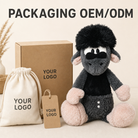 Peluche Mouton Noir Personnalisée Direct Usine, Rembourrage Coton PP, Tissu Ultra Doux, Soulagement du Stress Anniversaire, OEM/ODM Marque Privée