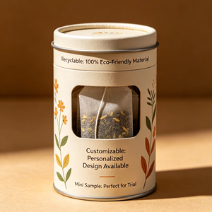 Tube en papier de petite taille pour sachets de thé et mini-échantillons - Product Image 1
