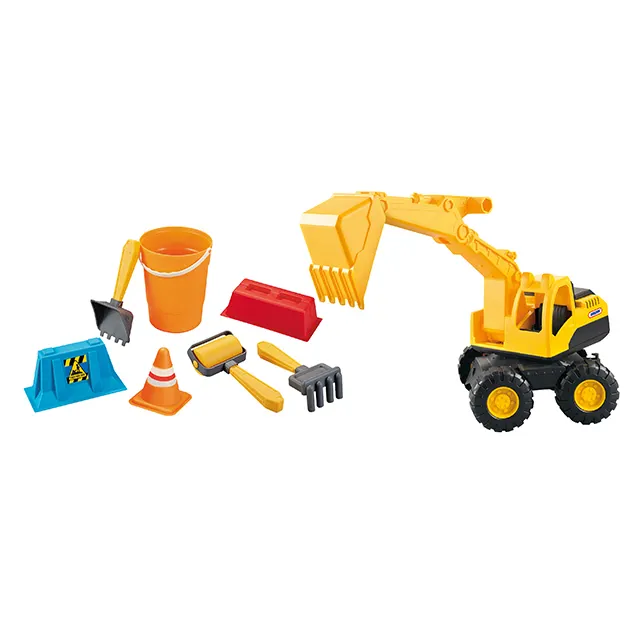 Camion de Construction de plage en plastique pour enfants, 10 pièces, ensemble de jouets, seau, moules de sable, outils de plage, combinaison de jouets
