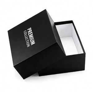 Custom <b>Small</b> Elegant Lift-off Top <b>Lid</b> Base Self Erecting Gift Package 2-Piece Rigid Paper <b>Box</b> EVA Recycled Materials Embossed UV - Product Image 5