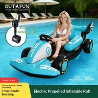 Radeau flottant électrique gonflable avec hélice intégrée, en PVC, pour piscine, chaise longue flottante pour adultes, jouet de bain