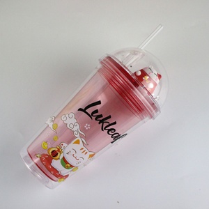 Nhựa Rơm Cốc Với Nhân Vật Hoạt Hình Trên Nắp - Product Image 4