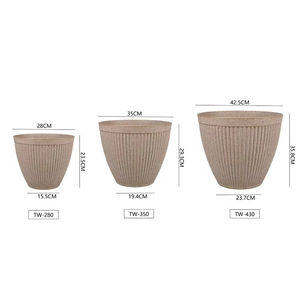 Vente en gros de vase en plastique de résine moderne de taille personnalisée de qualité luxe pot de fleurs <span class=keywords><strong>succulentes</strong></span> colorées <span class=keywords><strong>pour</strong></span> l'usine d'utilisation de plancher - Product Image 2