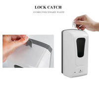 Dispensador automático de jabón con sensor de plástico ABS, dispensador de desinfectante de manos sin contacto montado en la pared, dispensador de jabón líquido