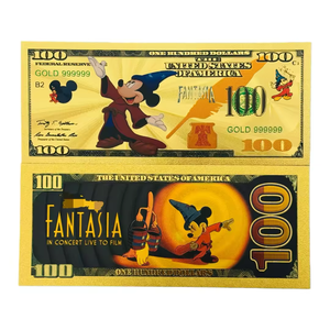 Billete <span class=keywords><strong>de</strong></span> Banco FANTASIA <span class=keywords><strong>de</strong></span> Doble Cara con 5 Modelos <span class=keywords><strong>de</strong></span> América 2026, Chapado en Oro <span class=keywords><strong>de</strong></span> 24K con Impresión Tipográfica para Regalos - Product Image 3