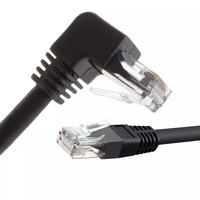 Câble réseau Ethernet LAN RJ45 Cat5 Cat5e Cat6 Cat7 Cat8 à angle droit 90 degrés UTP FTP blindé en sac OPP