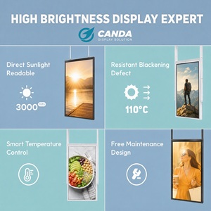 Affichage numérique mural 4K Android 55 pouces à haute luminosité (Nits) orienté vers la fenêtre pour centres commerciaux et vitrines CD231F3Z-001 - Product Image 3