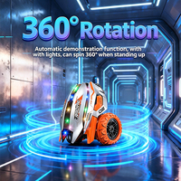 Nouveau camion à benne basculante télécommandé à trois roues 360 °   Lumières rotatives musicales, adaptées aux jeux intérieurs et extérieurs, jouets pour enfants, véhicule