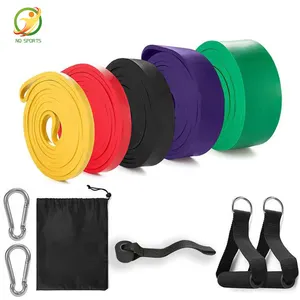 Hersteller von Latex Fitness Gürtel Klimmzüge elastischen Gürtel Spann gürtel Bewegungs widerstand Yoga elastische Seils pannung am Seil
