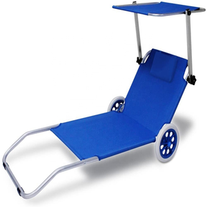 <span class=keywords><strong>Tumbona</strong></span> de Aluminio <span class=keywords><strong>con</strong></span> <span class=keywords><strong>Ruedas</strong></span>, Silla de <span class=keywords><strong>Playa</strong></span> <span class=keywords><strong>Plegable</strong></span> <span class=keywords><strong>con</strong></span> Parasol - Product Image 6