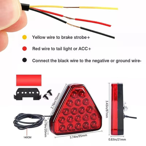 12V Triangle Rear Third Brake <b>Light</b> Flashing Safety Warning Lamp Car Tail Stop Signal <b>Light</b> Retrofit - Product Image 4