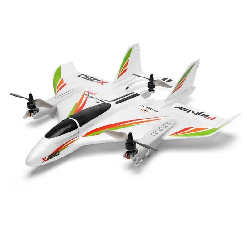 WLtoys X450 3D 6CH Brushless EPO Stunt Airplane 2.4G Rc Glider Fixed Wing Aircraft with LED Light