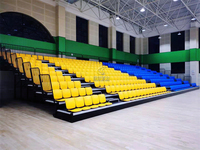 Frog Sports - Tribunes télescopiques rétractables en acier inoxydable, sièges pliables et durables pour stades intérieurs