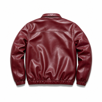 Blouson Bomber Graphique Bordeaux pour Homme, en Nylon Ripstop, avec Fermeture Éclair et Capuche, Manches Longues, Style Décontracté Urbain, Hiver, Léger et Imperméable