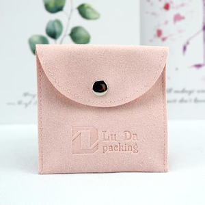 Bolsa de Joyería Personalizada con Logotipo, de Terciopelo, Gamuza, Cuero y Microfibra, Tipo Sobre, para Collares, Anillos, Pendientes, Pulseras, con Solapa - Product Image 1