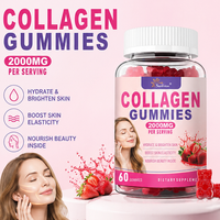 Gummies de collagène OEM & ODM 2000mg, hydratent et éclaircissent la peau, améliorent l'élasticité cutanée, complément beauté