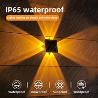 Lampes solaires murales LED RGB étanches IP65 pour l'extérieur, pour la maison, le jardin, vente en gros d'usine