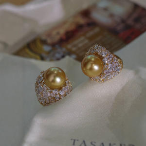 แหวนเงินแท้ 925 ประดับมุก พร้อมฝังเพชรซิคอนอย่างประณีต ขนาด 12-11 มม. ด้านหน้าไร้ตำหนิ ชุบโรเดียม - Product Image 4