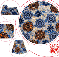 Tissu en gros de haute qualité100 % polyester tissu batik double face 100gsm115cmRobe, sac à main, pagne, bandana