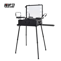 Trolley professionnel de maquillage de grande capacité de 24 pouces stockage pratique transporter personnalisable OEM pris en charge en aluminium métal