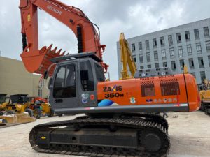 Excavatrice sur chenilles lourde Hitachi ZX350H d'occasion, pelle hydraulique d'origine japonaise pour l'exploitation minière et les grands travaux de terrassement - Product Image 3