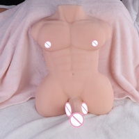 Heißer Verkauf Realistischer Halbkörper-Liebespuppen Sex-Toy für Damen, Masturbations-Sexspielzeug, Männlicher Puppen-Torso mit Dildo und Po