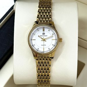 Nuevo modelo de reloj - reloj de pulsera de cuarzo dorado, estilo moderno y elegante para mujer, resistente al agua, con cadena. - Product Image 6