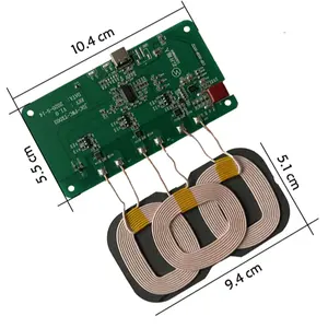 3-סליל PCBA ב 8V-24V החוצה 5W/7.5W/10W/15w DIY מהיר מטען אלחוטי משדר מודול לטלפון נייד רכב מצית